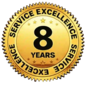 8 Years of Experience Badge- Prominent Limo